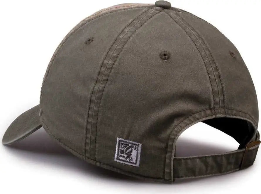 The Game GB516 Twill Color Block Cap - Khaki Sage - Khaki Green / 6 7/8’’ - 7 5/8’’