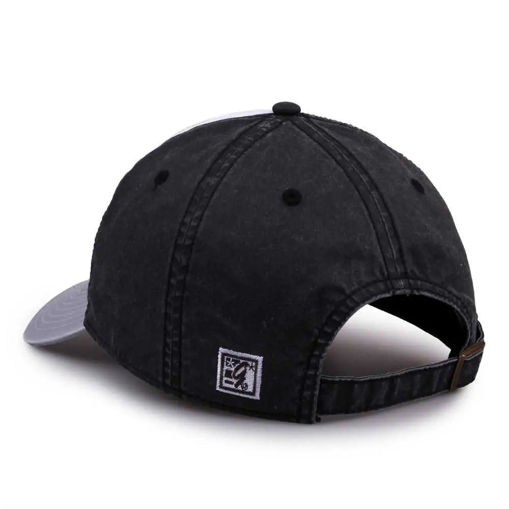 The Game GB516 Twill Color Block Cap - White Black Gray - White Black / 6 7/8’’ - 7 5/8’’