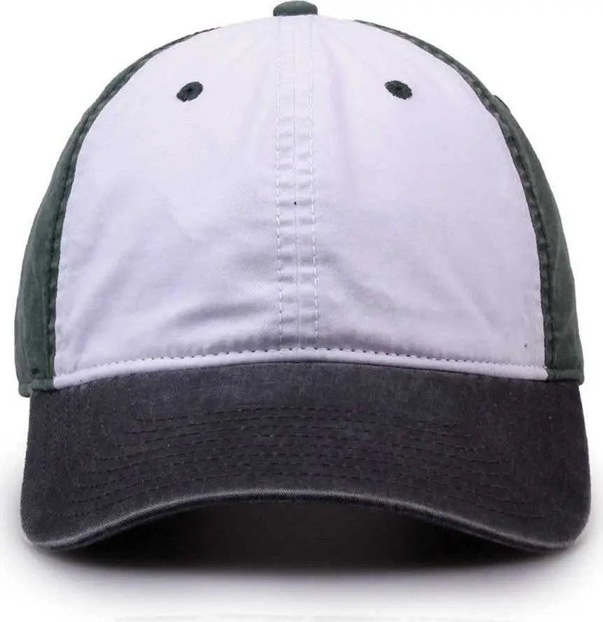 The Game GB516 Twill Color Block Cap - White Mallard Charcoal - White Dark Gray / 6 7/8’’ - 7 5/8’’