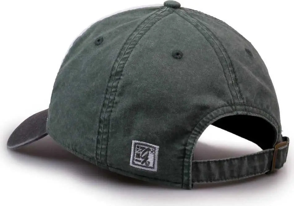 The Game GB516 Twill Color Block Cap - White Mallard Charcoal - White Dark Gray / 6 7/8’’ - 7 5/8’’