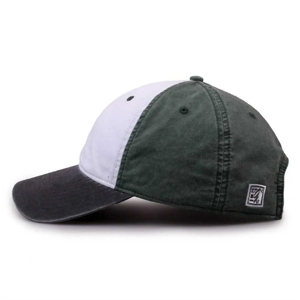 The Game GB516 Twill Color Block Cap - White Mallard Charcoal - White Dark Gray / 6 7/8’’ - 7 5/8’’