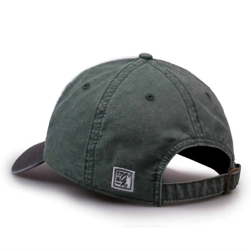 The Game GB516 Twill Color Block Cap - White Mallard Charcoal - White Dark Gray / 6 7/8’’ - 7 5/8’’