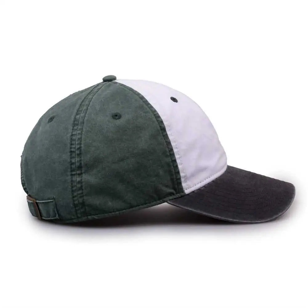 The Game GB516 Twill Color Block Cap - White Mallard Charcoal - White Dark Gray / 6 7/8’’ - 7 5/8’’