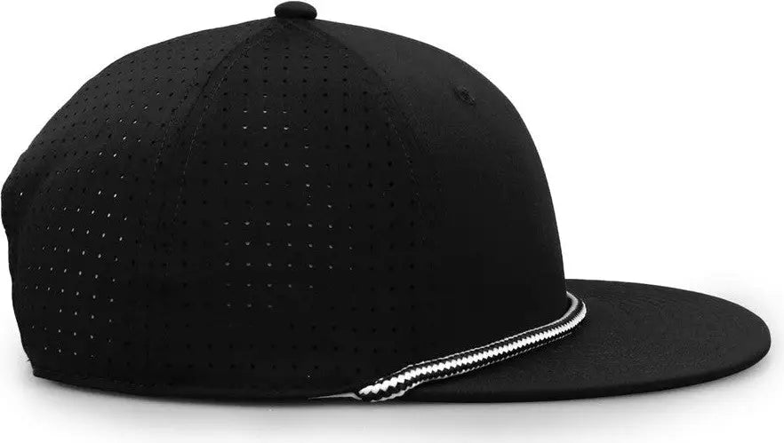 The Game GB519 Perforated GameChanger with Rope Cap - Black - Black / OSFM