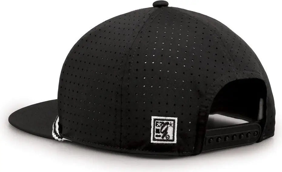 The Game GB519 Perforated GameChanger with Rope Cap - Black - Black / OSFM