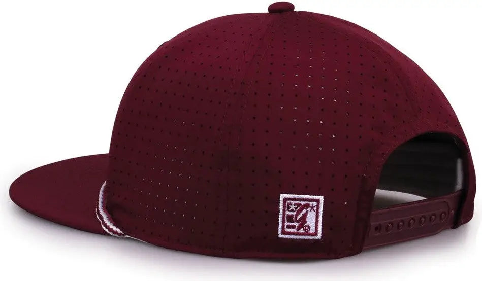 The Game GB519 Perforated GameChanger with Rope Cap - Dark Maroon - Maroon / OSFM