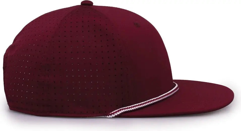 The Game GB519 Perforated GameChanger with Rope Cap - Dark Maroon - Maroon / OSFM