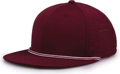 The Game GB519 Perforated GameChanger with Rope Cap Dark Maroon Maroon / OSFM