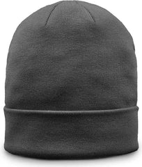 The Game GB521 Fine Guage Roll Up Cuffed Beanie Charcoal Dark Gray / OSFM