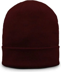 The Game GB521 Fine Guage Roll Up Cuffed Beanie Dark Maroon Maroon / OSFM
