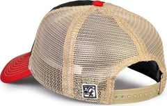 The Game GB880 Soft Trucker Cap - Black Vintage Red - Black Red / One Size Fits Most