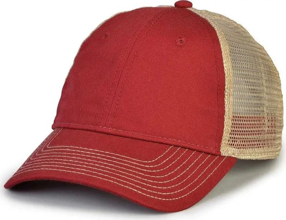 The Game GB880 Soft Trucker Cap - Cardinal - Cardinal Sand / One Size Fits Most