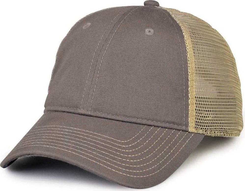 The Game GB880 Soft Trucker Cap - Charcoal - Dark Gray Sand / One Size Fits Most