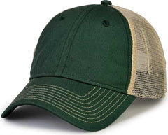 The Game GB880 Soft Trucker Cap - Dark Green - Forest Sand / One Size Fits Most