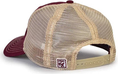 The Game GB880 Soft Trucker Cap - Dark Maroon - Maroon Sand / One Size Fits Most