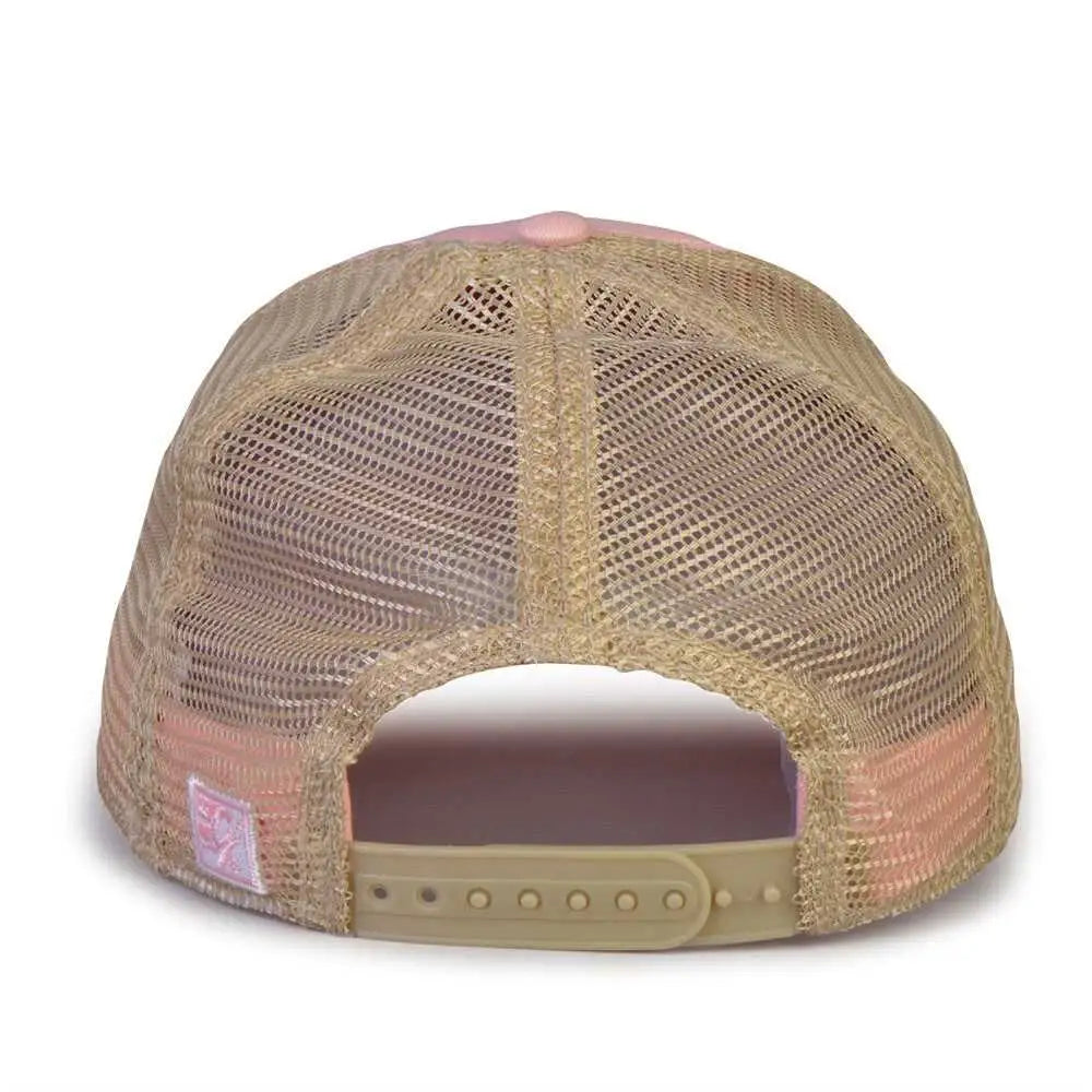 The Game GB880 Soft Trucker Cap - Pink - Pink Sand / One Size Fits Most