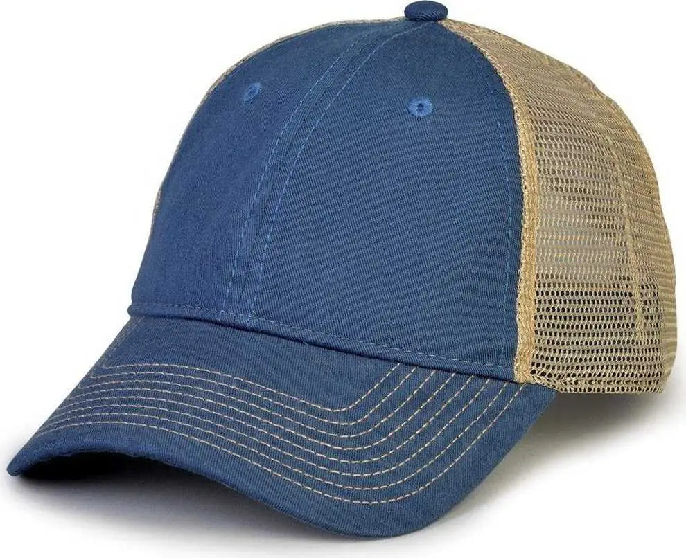 The Game GB880 Soft Trucker Cap - Vintage Blue - Blue Sand / One Size Fits Most