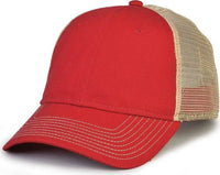 The Game GB880 Soft Trucker Cap - Vintage Red - Red / One Size Fits Most