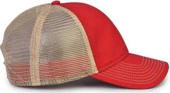 The Game GB880 Soft Trucker Cap - Vintage Red - Red / One Size Fits Most