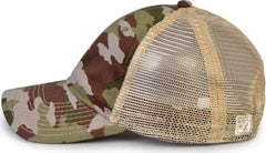 The Game GB880 Soft Trucker Cap Woodland Woodland Sand / One Size Fits Most