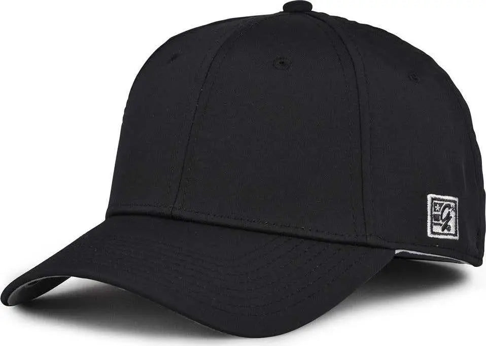 The Game GB903 Precurved Gamechanger Cap - Black - Black / 6 1/2’’ - 6 3/4’’