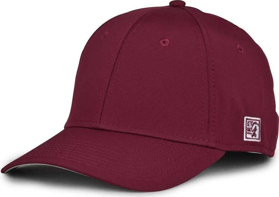 The Game GB903 Precurved Gamechanger Cap - Maroon - Maroon / 6 1/2’’ - 6 3/4’’