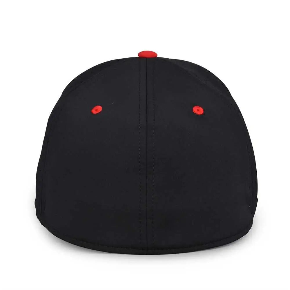 The Game GB904 Precurved Perforated Gamechanger Cap - Black Red