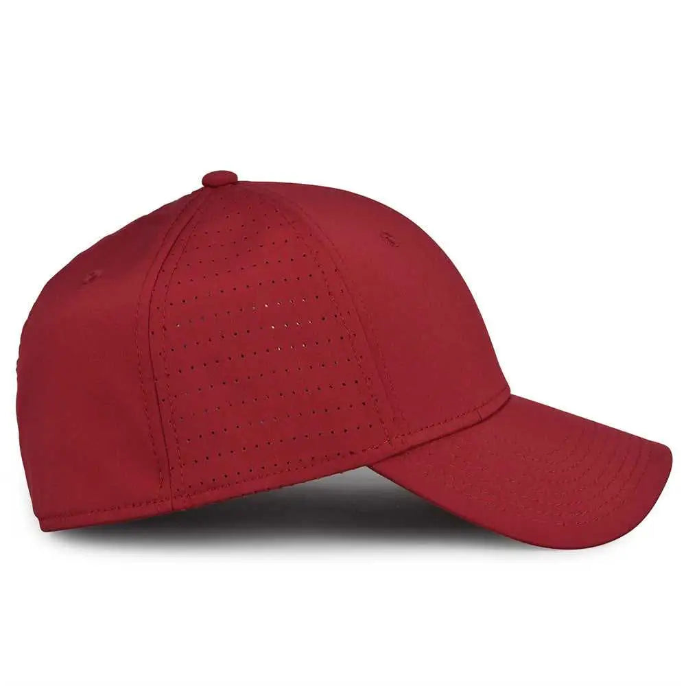 The Game GB904 Precurved Perforated Gamechanger Cap - Cardinal