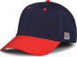 The Game GB904 Precurved Perforated Gamechanger Cap Navy Red Navy Red / 6 1/2’’ 6 3/4’’