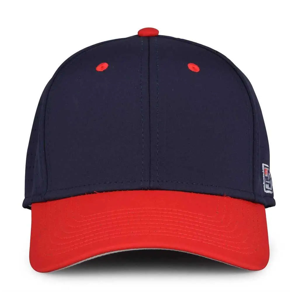 The Game GB904 Precurved Perforated Gamechanger Cap - Navy Red