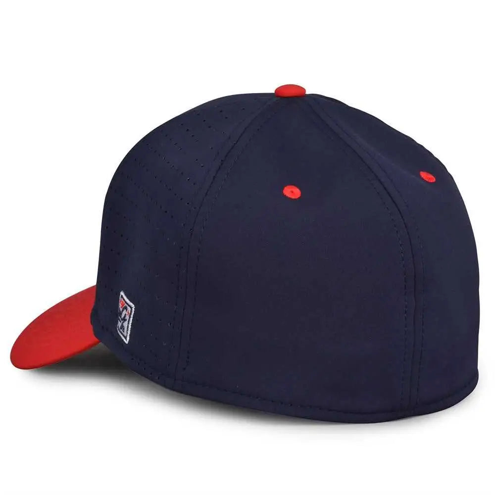 The Game GB904 Precurved Perforated Gamechanger Cap - Navy Red