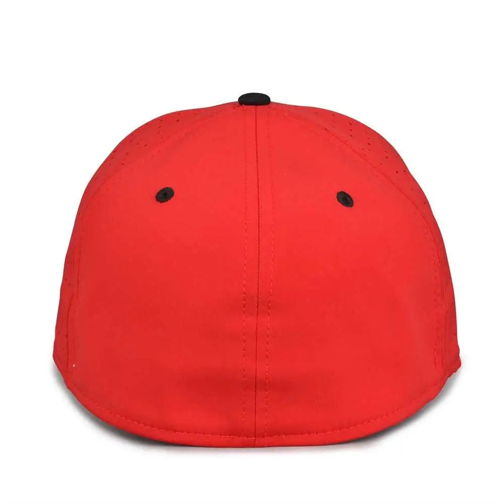 The Game GB904 Precurved Perforated Gamechanger Cap - Red Black