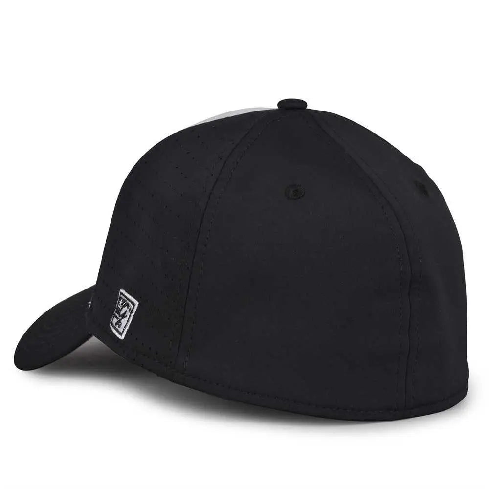 The Game GB904 Precurved Perforated Gamechanger Cap - White Black