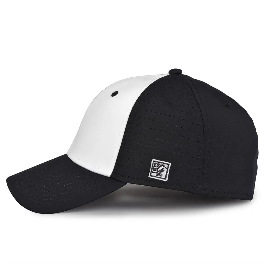 The Game GB904 Precurved Perforated Gamechanger Cap - White Black