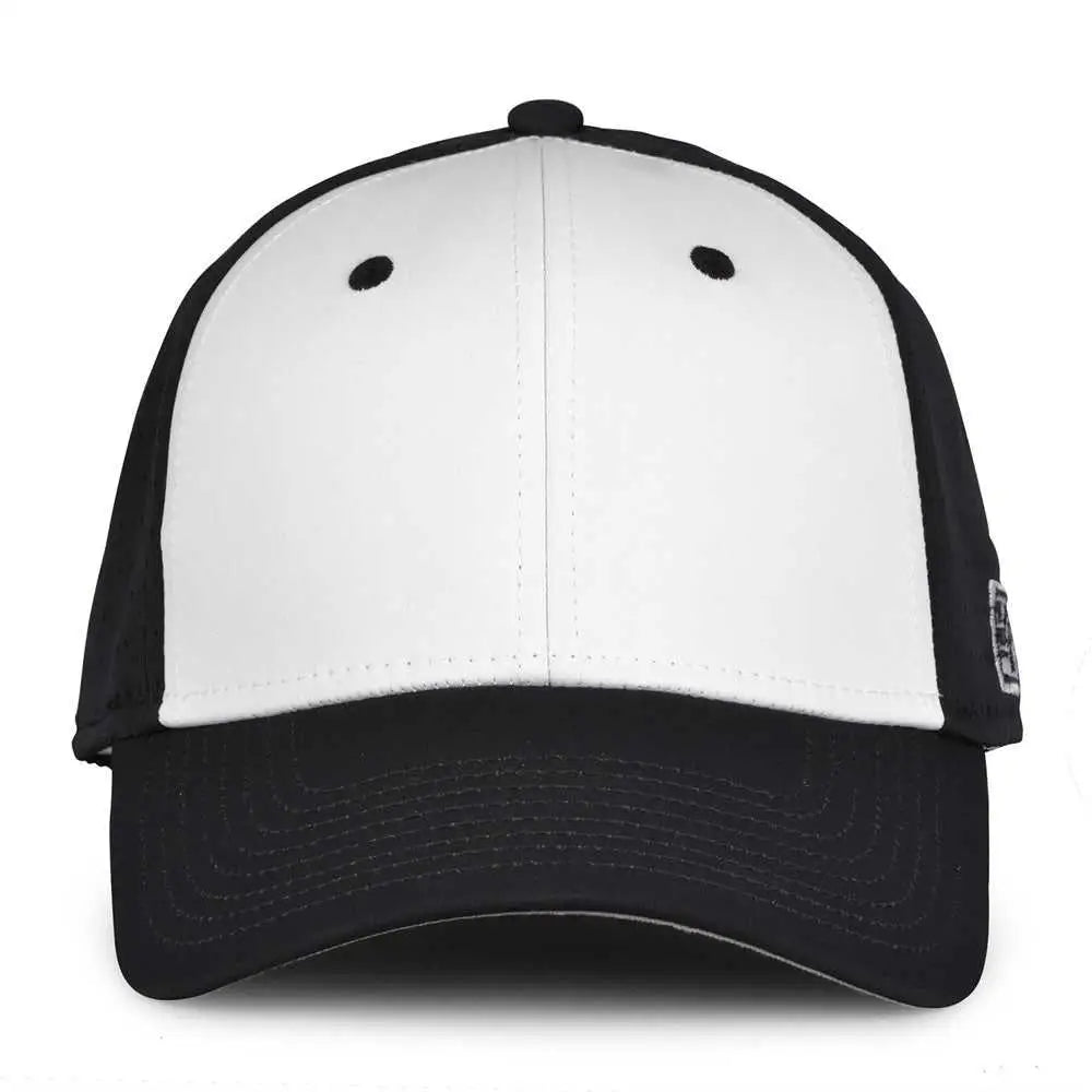The Game GB904 Precurved Perforated Gamechanger Cap - White Black