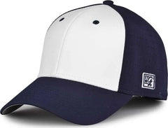 The Game GB904 Precurved Perforated Gamechanger Cap White Navy White Navy / 6 1/2’’ 6 3/4’’