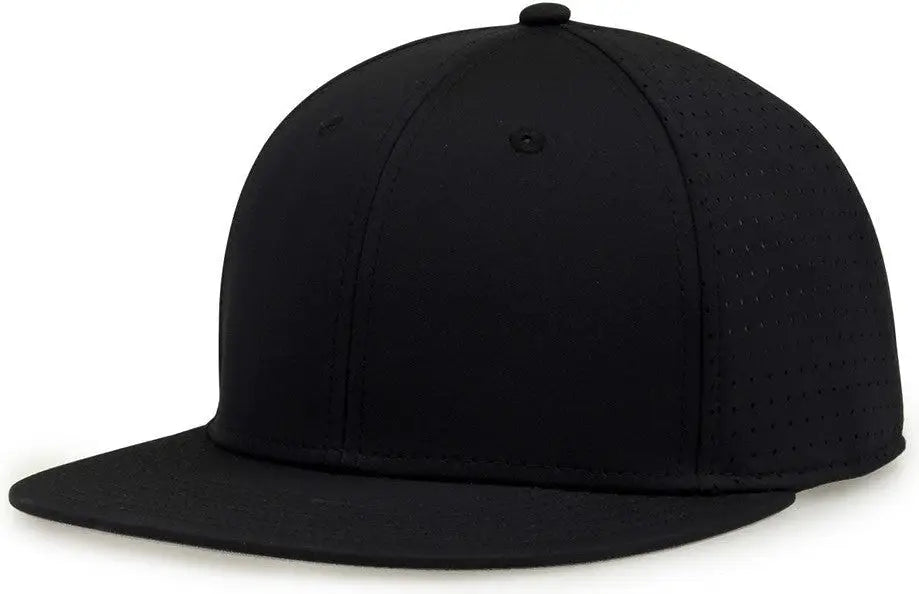 The Game GB906 Perforated GameChanger Snapback Cap - Black - Black / One Size Fits Most