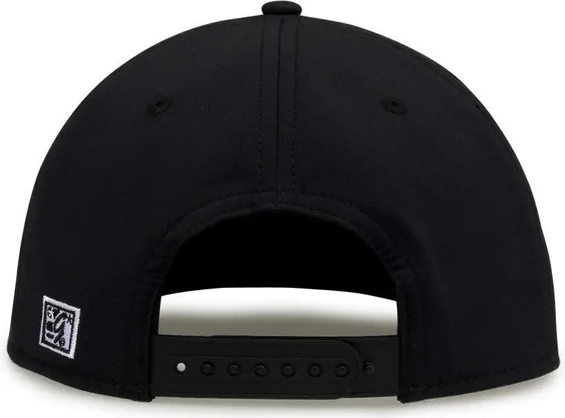 The Game GB906 Perforated GameChanger Snapback Cap - Black - Black / One Size Fits Most