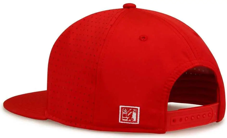 The Game GB906 Perforated GameChanger Snapback Cap - Red - Red / One Size Fits Most