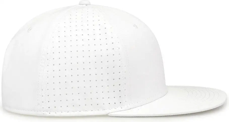 The Game GB906 Perforated GameChanger Snapback Cap - White - White / One Size Fits Most