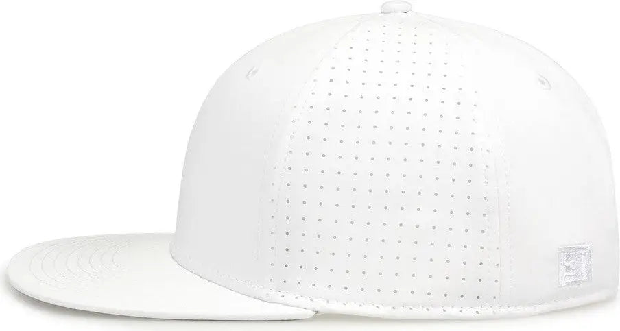 The Game GB906 Perforated GameChanger Snapback Cap - White - White / One Size Fits Most