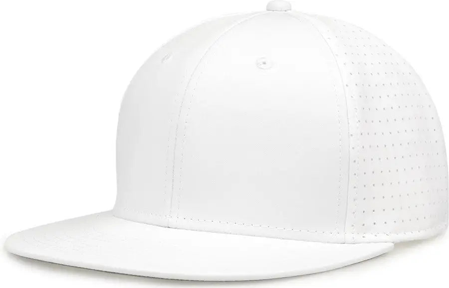 The Game GB906 Perforated GameChanger Snapback Cap - White - White / One Size Fits Most