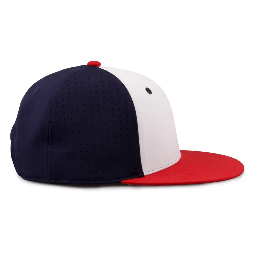 The Game GB906 Perforated GameChanger Snapback Cap - White Black Red - White Black / One Size Fits Most