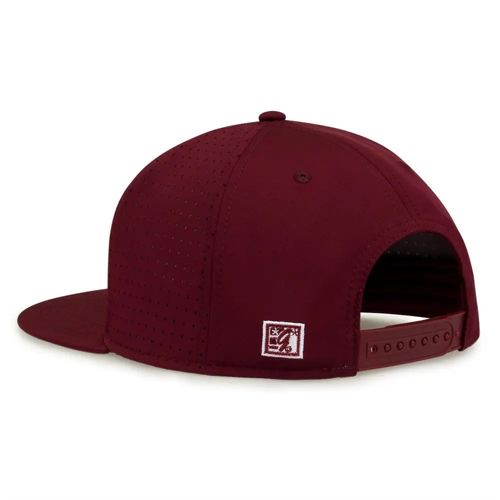 The Game GB906Y Youth Perforated GameChanger Snapback Cap - Dark Maroon - Maroon / Youth One Size Fits Most