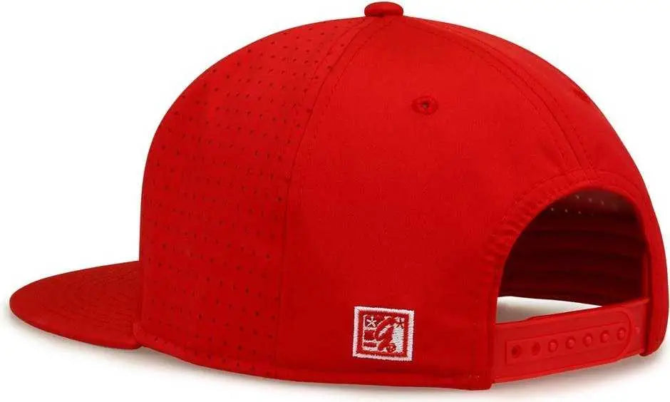 The Game GB906Y Youth Perforated GameChanger Snapback Cap - Red - Red / Youth One Size Fits Most
