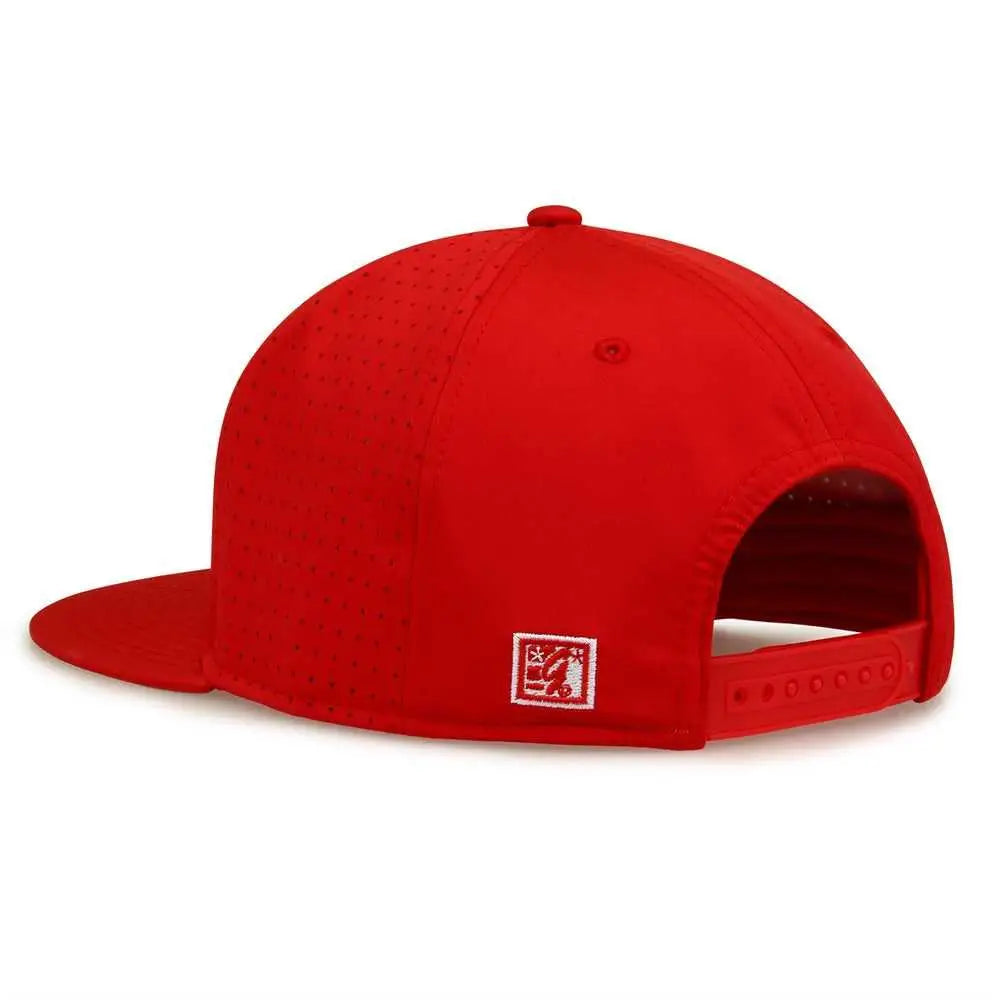 The Game GB906Y Youth Perforated GameChanger Snapback Cap - Red - Red / Youth One Size Fits Most