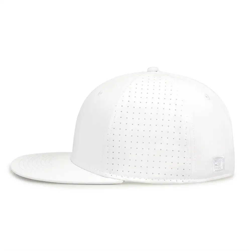 The Game GB906Y Youth Perforated GameChanger Snapback Cap - White - White / Youth One Size Fits Most