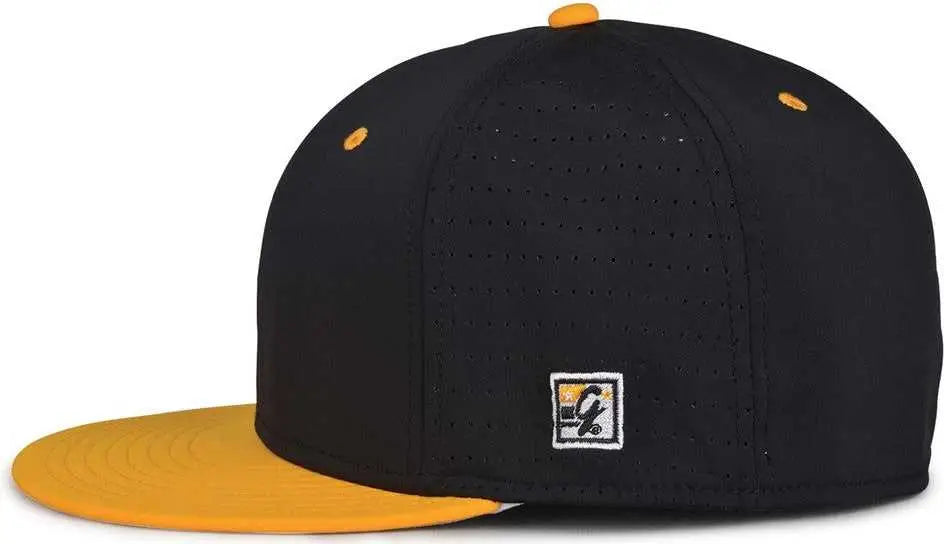 The Game GB998 Perforated GameChanger Cap - Black Athletic Gold