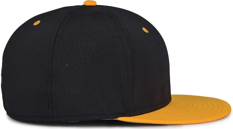 The Game GB998 Perforated GameChanger Cap - Black Athletic Gold