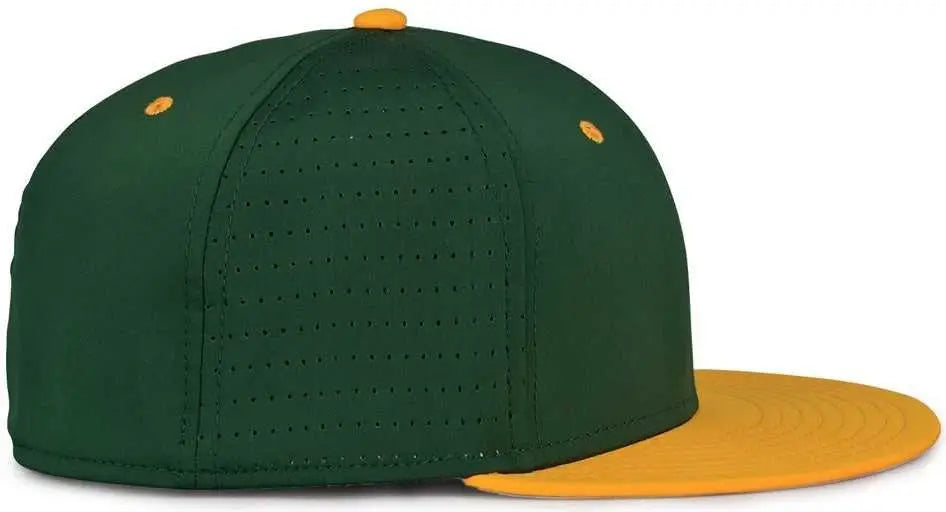 The Game GB998 Perforated GameChanger Cap - Dark Green Athletic Gold